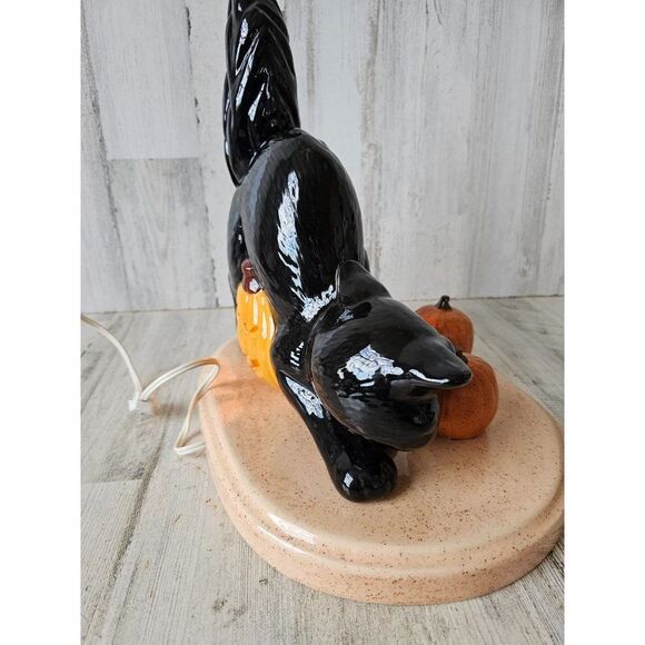 Vintage ceramic cat Halloween home decor pumpkin - Picture 8 of 9